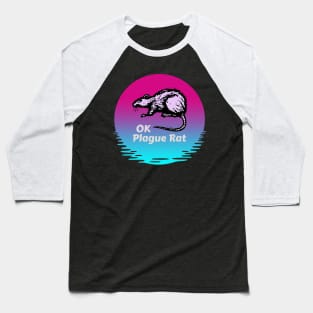 OK Plague Rat Sun and Water Vaporwave Baseball T-Shirt